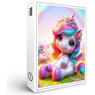 raxxa Premium-Puzzle "Einhorn im Regenbogenzauber", 1000 Teile