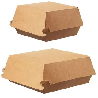 100x Hamburger-Box groß Green by Nature 145x145x80 mm