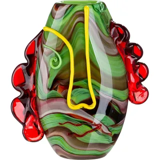 Gilde "Gesichtsvase Conturo", grün, rot