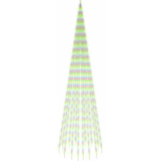 vidaXL LED-Weihnachtsbaum für Fahnenmast Mehrfarbig 1134 LEDs 800 cm - Bunt
