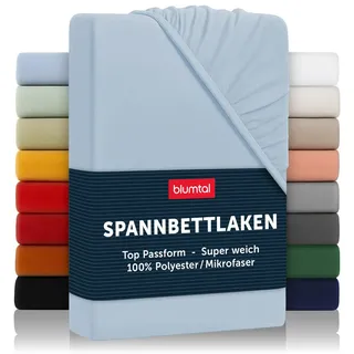 Blumtal Spannbettlaken Mikrofaser 180 x 200 cm Hellblau