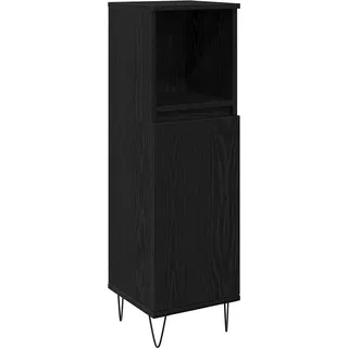 vidaXL Badezimmerschrank Schwarz Eichen-Optik 30 x 30 x 100 cm - Schwarz
