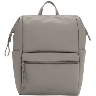 Rucksack TAMARIS "Rucksack TAS Kelda", Damen, Gr. B/H/T: 32cm x 41cm x 12cm, grau (taupe 900), Obermaterial: 60% Polyurethan PU. 40% Polyester PES., Rucksäcke Rucksack