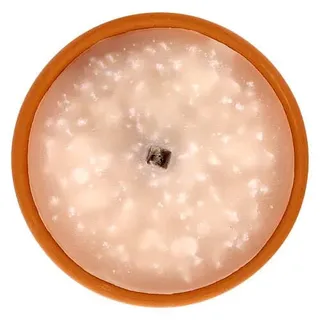 Gartenfackel aus Steingut Ø 17,5 cm - Wachs Elfenbein - Brenndauer bis zu 5 Stunden - Cereria Di Giorgio