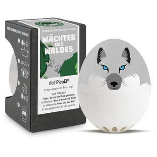 Wolf PiepEi - Singende Eieruhr zum Mitkochen - Eierkocher für 3 Härtegrade - Wolf Figur als Geschenk - Lustiges Kochei - Musik Eggtimer – Brainstream