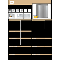 Bild von OFR 141 E Kühlschrank (E, 855 mm hoch, Edelstahl-Look)