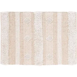 Boho Teppich ATHOS, beige, 60 x 90 cm