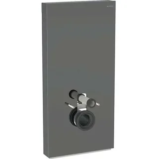 Geberit Monolith PLUS Sanitärmodul für Wand-WC, 101cm, Wasseranschluss seitlich, mit Anschlussstutzen, 131.222.JK.7, Farbe: Glas lava / Aluminium schwarzchrom