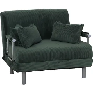 MCW Schlafsessel 105 x 80 x 190 cm Grün mit Kissen
