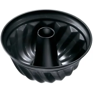 Zenker Gugelhupfform Ø 22 cm, Kuchenform stabil & beschichtet, für saftigen Gugelhupf, runde Backform mit Antihaftbeschichtung, Menge: 1 Stück, Schwarz, 8.66"