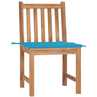 VidaXL 3062920, Terrasse, Gepolsterter Sitz, Teak, Blau, Polyester, 500 mm - Blau
