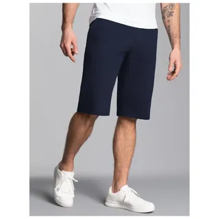 Jerseyhose TRIGEMA "TRIGEMA Bermuda aus Single-Jersey", Herren, Gr. S, Normalgrößen, blau (navy), Single Jersey, 100% Baumwolle, Hosen Jerseyhose