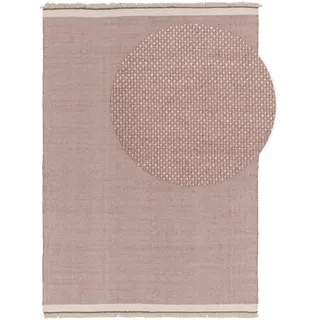 Kunstloft Wollteppich Karla Pink 80x120 cm , Textil , Beton Optik , Rechteckig , 80x1 cm , Gots , pflegeleicht , Teppiche und Böden, Teppiche, Schafwollteppiche