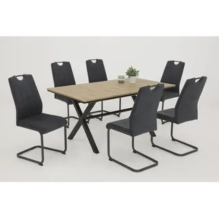 Hela Freischwinger Webstoff grau 2er Set