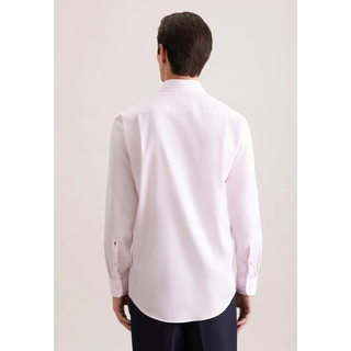 Businesshemd SEIDENSTICKER "Schwarze Rose", Herren, Gr. L (42), normale Ärmellängen, rosa (rosé), 100% Baumwolle, Strukturmuster, regular fit, 2-Knopf-Manschette, Hemden Businesshemd, Regular 1/1 Kentkragen Struktur