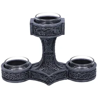 Nemesis Now Thors Hammer Unisex Kerzenständer Standard Polyresin Gothic, Wikinger