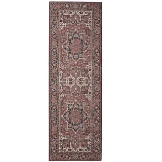 benuta Vintage-Läufer George waschbar 80x240 cm , Multicolor , Kunststoff , Vintage , Rechteckig , 80x240 cm , Oeko-Tex® Standard 100 , in verschiedenen Größen erhältlich, rutschfeste Unterfläche, waschbar , Teppiche und Böden, Teppiche, Teppichläufer, Läufer