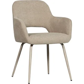 Woood Esszimmerstuhl Jenny Gewebter Bezug beige 2er Set