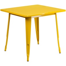 Flash Furniture Felix Tisch für drinnen und draußen, 80 cm, quadratisch, Orange