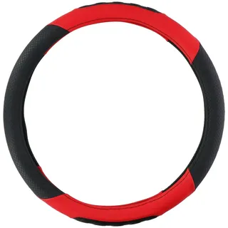 All Ride Lenkradbezug LKW - Lenker mit Durchmesser 44-46CM - Gummi - Anti-Rutsch Textur Schwarz/Rot