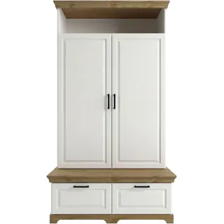 OTTO home Rügen Garderobenschrank 127 x 70 x 216 cm weiß