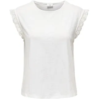 Jacqueline de Yong Damen Jdysalva Life S/L Crochet JRS Top, Cloud Dancer, M