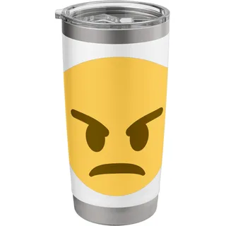 Wütendes Gesicht Doppelwandiger Edelstahl-Thermobecher