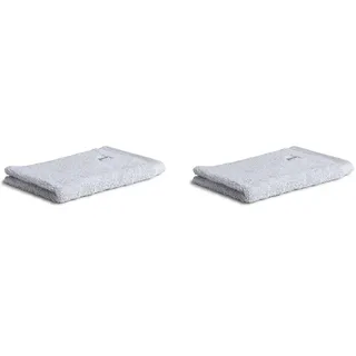 Möve Superwuschel Gästetuch, 100% Baumwolle, Silver, 30 x 50 cm (Packung mit 2)