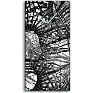 Dekor Leinwand Uhr Wandbilder Geräuschlos 30x60 Modernes Sommer Dschungel Motiv - weiße Hände