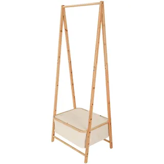 Lumaland Kleiderständer aus Bambus 159 x 60 x 45 cm Beige