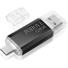 POHOVE USB C Speicherstick 128gb, Mini USB Stick 128gb 2-in-1 Type C USB 2.0 Flash Drive 128 GB Für Samsung, Huawei, Xiaomi, Oneplus, Android Handy, PC, Laptop, Tablet Usw