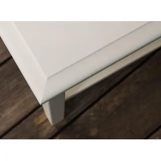 Landhaus Wohnzimmer Tisch Couchtisch Handarbeit Echt Holz Sofa Beistell Tische - Weiß