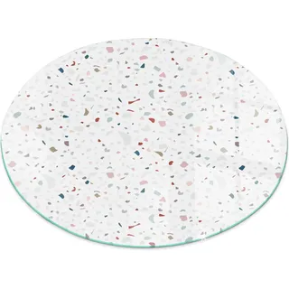 Glasbodenplatte für Fi 100 cm – Kaminofen – Kaminplatte Glas – Schutzglas – Funkenschutzplatte –Glasbodenplatte Feuerfeste – Hitzeschutzplatte – Bodenschutz aus Glas – Muster mit kleinen Formen