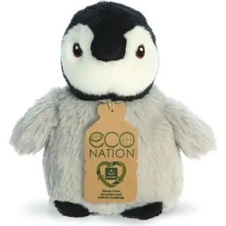 AURORA Aurora, 35083, Eco Nation Mini Pinguin, 13cm,Eco-Friendly Plüschtier, Grau