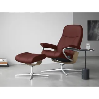 Stressless Relaxsessel Consul Leder 82 x 102 x 72 cm Rot mit Schlaffunktion
