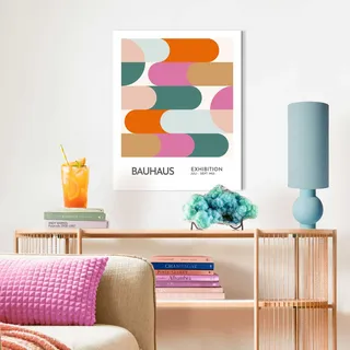 Bild mit Rahmen REINDERS "Bauhaus Style", bunt (farbe bild(er): bunt), B:40cm H:50cm T:1,6cm, Holzwerkstoff, Bilder, Bild mit Rahmen