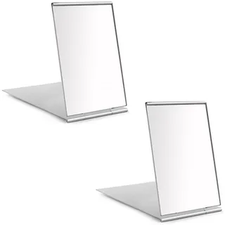 Redamancy 2pcs Taschenspiegel, 8,5x5cm Reisespiegel, Klappbar Spiegel Klein, Ultradünn Kleiner Spiegel, Taschenspiegel Klein, Geeignet für Reisen, Schule, Büro Camping und Make-Up