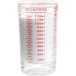 BCnmviku 120ML SchnapsgläSer,Glas Messbecher Mit Waage,Espresso Shotgläser Für Küche,Bar,Party,Cocktail,Tequila,Wodka(Rot)