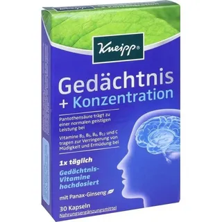 Kneipp Gedächtnis+Konzentration Kapseln 30 St.