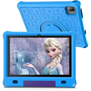 PRITOM 10 Zoll Android 12 Tablet für Kinder, 3GB+64GB, IPS HD Großbildschirm, vorinstallierte Kindersoftware IWAWa, Steuerung von Lernspiel-Bildungs-Apps, WiFi Tablet mit kindersicherem Gehäuse(Blau)