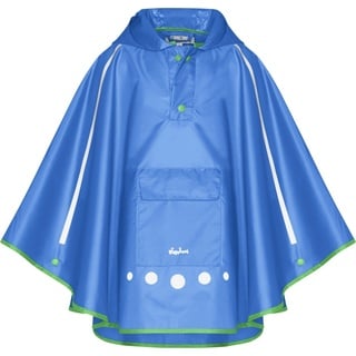 Playshoes Unisex Kinder Regenponcho Faltbar in Blau,