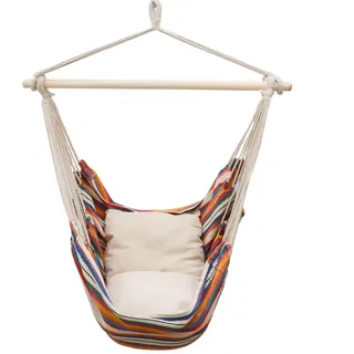 Amanka Hängesessel bis 120kg, 95/130cm, Bunt , Multicolor , Textil , 95x140x130 cm , Gartenmöbel, Gartenschaukeln, Hängesessel