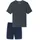Schlafanzug kurz Blau 4XL