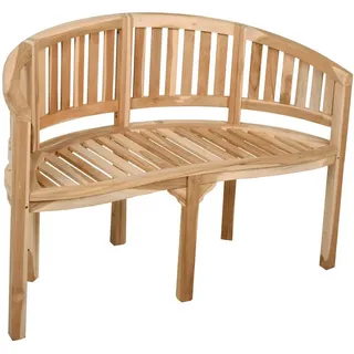 Gardenson Gartenbank , Naturfarben , Holz , Teakholz , Hartholz , 120x85x53 cm , mit Rückenlehne , Gartenmöbel, Loungemöbel