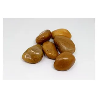 Polierte Kieselsteine Dekosteine Gelb 40kg - Gelb