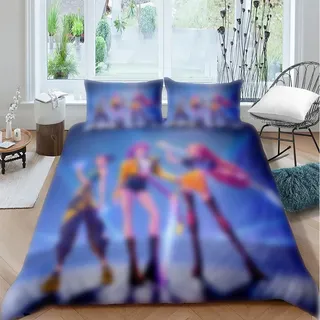 JJZENKD Hun-trix Ru-mi Kin-der bettwäsche135x200 cm, Bettbezug für Kinder Mädchen Jungen, Cartoon Bettwäsche, Mikrofaser 3D Bettwäsche Set, Anime Fan Geschenke