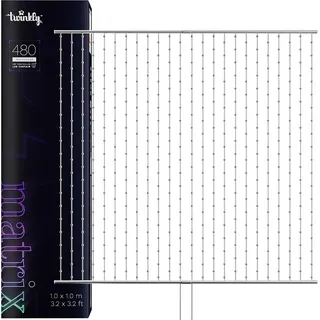 Twinkly Matrix RGB LED-Panel – 480 LEDs – 1 × 1 m – Transparent – App-gesteuert – Innenbereich – Smart Lighting - Silber/Transparent