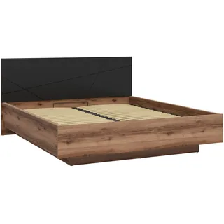 MID.YOU Bett Forn Schwarz/Eiche ca. 180x200 cm