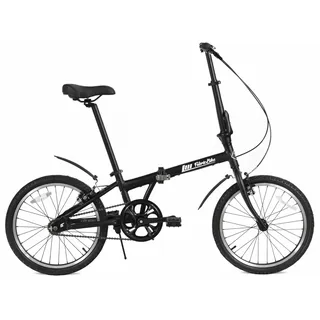 FabricBike Klappfahrrad, Alu-Rahmen, Single Speed, klapprad 20 Zoll, Folding, klapp Fahrrad, Klapprad Erwachsene, Fabric Bike Folding Bike (Fully Matte Black W/Mudguard)