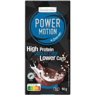 frankonia CHOCOLAT POWER MOTION no sugar added - High Protein Lower Carb Chocolate Crisp, 90 g